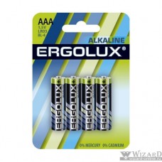 Ergolux LR03 Alkaline BL-4 (LR03 BL-4, батарейка,1.5В) (4 шт. в уп-ке)