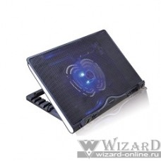 CROWN Подставка для ноутбука CMLS-925 (Black) 12"-15,6", 1*Fan,blue light,2*USB