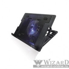 CROWN Подставка для ноутбука CMLS-926 (Black) 15,6", 1*Fan,blue light,2*USB