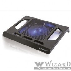 CROWN Подставка для ноутбука CMLS-910 (Black) 15,6", 1*Fan,blue light