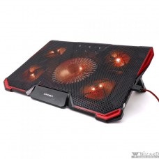 CROWN Подставка для ноутбука CMLS-k330 RED ( до 19" Размер 410*292*29мм , кулеры: D140mm*1+ D80mm*4,,красная led подсветка, регулятор скорости, 7 уровней наклона)
