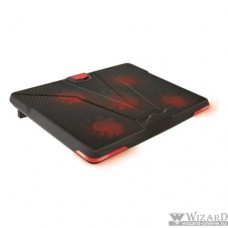 CROWN Подставка для ноутбука CMLS-130 ( до 19" Размер 390*295*30 мм , кулеры: D110mm*1+ D85mm*4,,красная led подсветка, регулятор скорости, 3 уровня наклона)