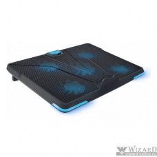 CROWN Подставка для ноутбука CMLS-131 ( до 19" Размер 390*295*30 мм , кулеры: D110mm*1+ D85mm*4, синяя led подсветка, регулятор скорости, 3 уровня наклона)