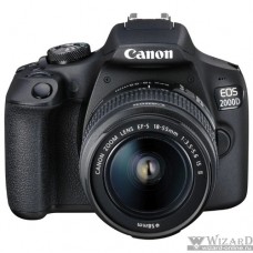 Canon EOS 2000D черный {24.1Mpix 18-55mm f/3.5-5.6 III 3" 1080p Full HD SDXC Li-ion (с объективом)}