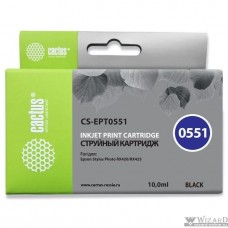 Картридж струйный Cactus CS-EPT0551 черный (10мл) для Epson Stylus RX520/Stylus Photo R240