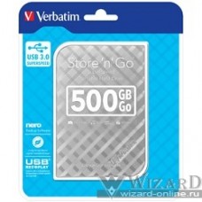 Verbatim Portable HDD 500Gb Store'n'Go USB3.0, 2.5" [53196] Silver