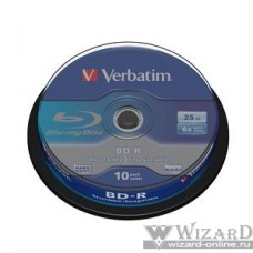 Verbatim диск BD-R 25 GB 6x CB/10 (43742)