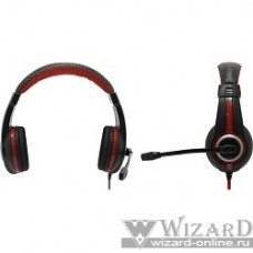 Defender Warhead G-185 черный + красный, кабель 2 м [64106]