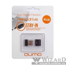 USB 2.0 QUMO 4GB NANO [QM4GUD-NANO-B] Black