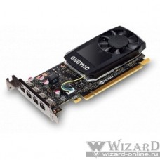 Проф видеокарта 4Gb <PCI-E> PNY nVidia Quadro P1000 <GDDR5, 128 bit, 4*mDP, Low profile, ATX Bracket, 2 x mDP to DP adapter, bulk>