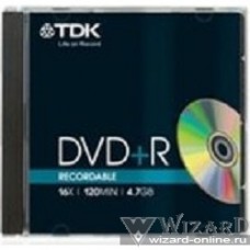 TDK Диски DVD+R 4,7 GB 16x (Jewel Case, 5шт.) (DVD+R47MED5P)