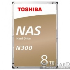 8TB Toshiba N300 (HDWG180UZSVA/HDEXV11ZNA51F) {SATA 6.0Gb/s, 7200 rpm, 128Mb buffer, 3.5" для NAS}