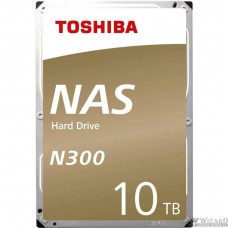 10TB Toshiba N300 (HDWG11AEZSTA) RTL {SATA 6.0Gb/s, 7200 rpm, 256Mb buffer, 3.5" для NAS}