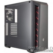 Cooler Master MasterBox MB510L [MCB-B510L-KANN-S00], 2xUSB3.0, 1x120 Fan, w/o PSU, Black, Red Trim, ATX