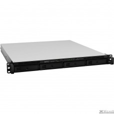 Synology RS818RP+ Сетевое хранилище (Rack 1U) QC2,4GhzCPU/2Gb(up to 16)/RAID0,1,10,5,5+spare,6/up to 4hot plug HDDs SATA(3,5' or 2,5')(up to 8 with RX418)/2xUSB3.0/1eSATA/4GigEth/iSCSI/2xIPca