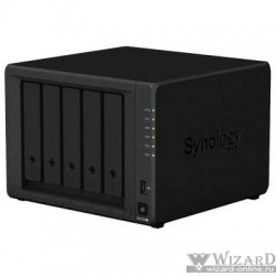 Synology DS1520+ Сетевой накопитель QC2,0GhzCPU/8GbDDR4/RAID0,1,10,5,5+spare,6/upto 5hot plug HDD SATA(3,5' or 2,5')(upto15 with 2xDX517)/2xUSB3.0/ 2eSATA/4GigE/iSCSI/2xIPcam(upto40)/1xPS/3YW