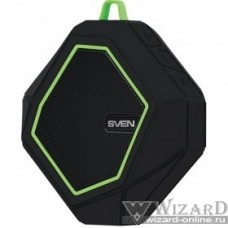 SVEN PS -77, черный-зеленый [SV-016463] (5 Вт, Bluetooth, microSD, FM-тюнер )