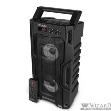 SVEN PS-435, черный, акустическая система 2.0, мощность 2x10 Вт (RMS), TWS, Bluetooth, FM, USB, microSD, LED-дисплей, ПДУ, встроенный аккумулятор