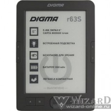 Электронная книга Digma R63S 6" E-Ink Carta 800x600 600MHz/4Gb/microSDHC/frontlight темно-серый