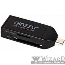 USB 2.0 Card reader microUSB/USB/SD/microSD [GR-584UB] Black