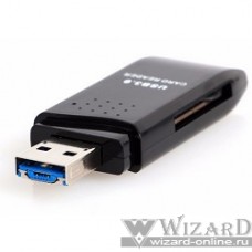 USB 3.0 Card Reader/W Mini SDXC/SD3.0/SDHC/microSD/T-Flash (CR-018B), поддержка OTG, microUSB, черный