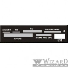 USB 2.0 Card reader SD/SDHC/MMC/MS/microSD/xD/CF, 3.5" (черный) [GR-136UB]