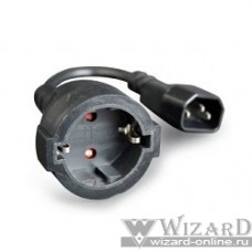 Gembird/Cablexpert Удлинитель кабеля питания C14 - евро-розетка (PC-SFC14M-01)