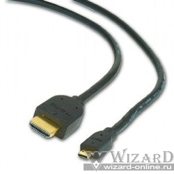Gembird HDMI-microHDMI позол.разъемы , 19м/19м,1.8 м,черный, 