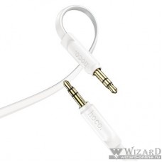 HOCO HC-45354 UPA16/ AUX аудио кабель/3.5 mm jack - 3.5 mm jack/ 1m/ позолоченные контакты/ White