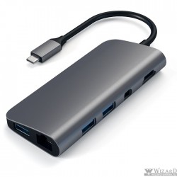 Satechi  Адаптер USB Aluminum Type-C Multimedia Adapter. Цвет серый космос