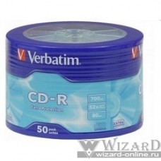 Verbatim Диски CD-R 50шт. 52x 700Mb, Shrink (43728)