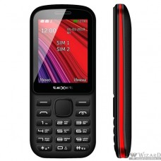 TEXET TM-208 мобильный телефон цвет черный-красный