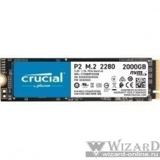 Crucial SSD 2000GB P2 M.2 NVMe PCIEx4 80mm Micron 3D NAND 2300/1150 MB/s CT2000P2SSD8