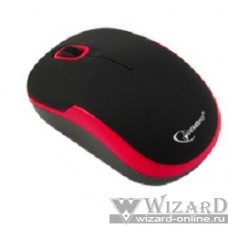 Gembird MUSW-200 Black-Red USB {Мышь беспроводная, soft touch, 2кн.+колесо-кнопка, 2.4ГГц }