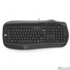 Клавиатура DELUX "K9050U" ММ, 104 + 15 кн ( черная) , USB
