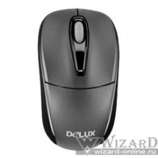 Мышь DELUX "DLM-123GB (2.4G тёмно серая),лазерная, mini, беспроводная