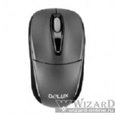 Мышь DELUX "DLM-123GB (2.4G тёмно синяя),лазерная, mini, беспроводная