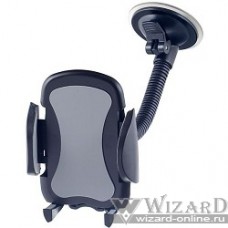 Perfeo PH-517 Автодержатель для смартфона до 6,5"/ на стекло/ гибкая штанга/ черный+серый