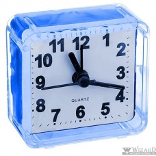 Perfeo Quartz часы-будильник "PF-TC-001", квадратные 5,5*5,5 см, синие