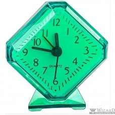 Perfeo Quartz часы-будильник "PF-TC-002", ромб. 7,5*8,5 см, зелёные