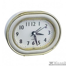 Perfeo Quartz часы-будильник "PF-TC-017", овальные 10,5*12,5 см, подсветка, хаки