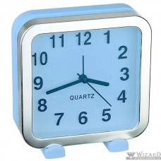 Perfeo Quartz часы-будильник "PF-TC-018", квадратные 13*13 см, синие