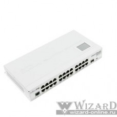 MikroTik CRS125-24G-1S-IN Коммутатор with Atheros AR9344 CPU, 128MB RAM, 24xGigabit LAN, 1xSFP, RouterOS L5, LCD panel, desktop case, PSU