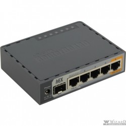 MikroTik RB760iGS PoE-маршрутизатор 2 ядра (880 МГц), 5х 1G RJ45, SFP, USB, MicroSD, раздача PoE (HEX S)