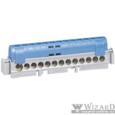 Legrand 004844 Клеммная колодка IP 2X - нейтраль - синяя - 1 x 6-25 мм- 12 x 1,5-16 мм- длина 113 мм