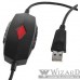 CROWN CMGH-102T Black&red (Подключение USB, встроенная аудио карта, Частотныи? диапазон: 20Гц-20,000 Гц ,Кабель 2.1м,Размер D 250мм)