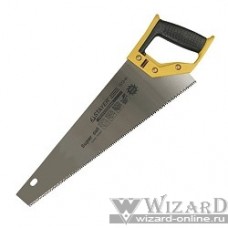 Ножовка STAYER "SUPER CUT" по дереву, 2-комп. пластиковая ручка, 3D-заточка, закаленный зуб, 7 TPI (3,5мм), 400мм [1512-40_z01]
