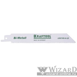 Пилка KRAFTOOL "INDUSTRIE QUALITAT" для эл/ножовки, Bi-Metall, по металлу, дереву, шаг 1,8-2,5мм, 180мм