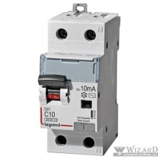 Legrand 411149 Автоматический выключатель дифференциального тока DX? 6000 - 10 кА - тип характеристики С - 2П - 230 В~ - 10 А - тип A С - 10 мА - 4 модуля