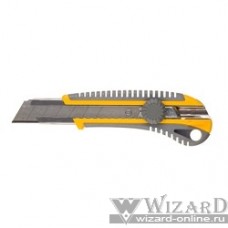Нож STAYER "PROFI" механический фиксатор, двухкомпонентный корпус, 25мм [09141]